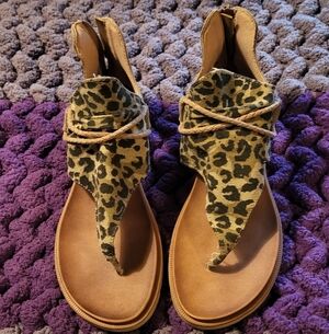 Very G Gladiator Leopard Sandals